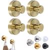 CarsMinders 4 ganci a ventosa, portata 5 kg, senza foratura, gancio a ventosa per asciugamani, gancio adesivo extra forte, per bagno, cucina, finestra liscia, gancio a ventosa (oro)