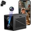 Nisanuki Telecamera Spia WiFi, 130° Mini Telecamera Nascosta Senza Fili Microcamera Spia 1080P HD, Micro Spy Cam Videocamera Sorveglianza con Rilevamento di Movimento Visione Notturna Lunga Durata