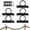 SEIWEI Kit di staffe di supporto per recinzione, in acciaio inox, con viti e presa per ringhiera per scale, recinzioni, ganci decorativi (5 pezzi)