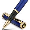 BEILUNER Penna Rollerball di Lusso, Finiture Oro 24K, Design Nobili ed Eleganti, Ricambio Schneider, Set Regalo per Uomo e Donna, Professionale, Ufficio Dirigenziale - Blu & Oro