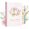 Lanpn A5 Libro di Ricette da Scrivere, Quaderno per Ricette in Pelle Il Mio Ricettario, Recipe Cook Journal Book to Write in Your own Recipes, Libri di Cucina Cooker Girl Libro, Rosa, Inglese
