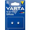 Varta 48011 SR66 (V377) - batteria a bottone ossido d'argento-zinco 1 55 V - Doppio Blister