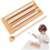 SUBRINGE 3 Tone Energy Chime, Hand Chimes Energy Glockenspiel con Mazzuolo, Chime Percussion Strumenti Musicali, Campana a Percussione per Meditazione Yoga Gestione Della Classe