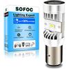 SOFOC BA20D Lampadina S2 Ventola Di Raffreddamento Integrata 5000Lm Led Faro Per Moto Bianco 6V 12V 24V Compatibile Con 6-24V AC/DC 15W Csp Super Luminoso 1Pcs