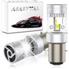 Asasytal BA20D S2 Lampadina, 2 Pcs LED del Faro Motociclistico, DC12V 35W Alto/Basso Raggio,2500 Lumen 6500K Xeno Bianco Super Luminoso LED Faro per lo Scooter Motociclistico Moto