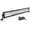 Willpower Barra LED Curva 56cm 22 Pollici 270W Fari LED 12V 24V Impermeabile Faretti LED Faro da Lavoro LED Barra Luci LED per Fuoristrada Auto Trattore Camion 4x4 Barca ATV con Cablaggio