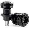 CCYYMOWOK 2 pezzi M8 Nottolini Cavalletto Moto Accessori, Universale Nottolini Forcellone per Cavalletto Alzamoto 8mm Bobina Supporti per Moto Bilanciere Posteriore Filettato in Alluminio CNC (Nero)