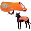 SafetyPUP XD Cane riflettente Vest, dimensioni per adattarsi cani 14 libbre a 130 lbs Fiammata arancione grande