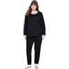 ULLA POPKEN Pyjama, Lace Set di Pigiama, Schwarz, 58/60 Donna