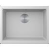 Elleci Time Undermount UM 105 LG210568BSO Lavello da Incasso 1 Vasca Sottotop - Sopratop Monovasca 550 x 435 mm finitura Granitek Matt Bianco 68