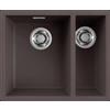 Elleci ZEN 150 LKZ15087 Lavello Cucina 2 vasche Sopratop - Sottotop 556 x 456 cm finitura Keratek Cocoa 87