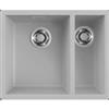 Elleci ZEN 150 LKZ15088 Lavello Cucina 2 vasche Sopratop - Sottotop 556 x 456 cm finitura Keratek Cloud 88