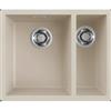 Elleci ZEN 150 LKZ15095 Lavello Cucina 2 vasche Sopratop - Sottotop 556 x 456 cm finitura Keratek Champagne 95