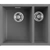 Elleci ZEN 150 LKZ15099 Lavello Cucina 2 vasche Sopratop - Sottotop 556 x 456 cm finitura Keratek Concrete 99