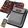 YPC ZipCaddy XL - Portautensili 31 x 23 x 5 cm, organizer per attrezzi con grande tasca esterna e 34 passanti di tenuta, borsa per attrezzi, custodia per chiavi a forchetta, custodia per strumenti..