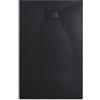 EMKE Piatto doccia 140 x 90 cm antiscivolo SMC piatto doccia piatto doccia 90 mm scarico ritagliabile piatti doccia rettangolari nero