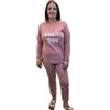 Infiore Pigiama donna in caldo cotone stampa cuori art. 652820 - M, Multicolore