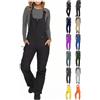 Generic Bavaglini da neve da donna, pantaloni da sci larghi da snowboard, pantaloni isolati impermeabili antivento caldi per l'inverno