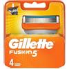 Gillette Fusion - 5 lame da rasoio per rasoio, 4 lame di ricambio per rasoio umido da uomo (vecchia versione)