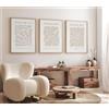 Joocrise Scripture Christian Wall Art Set of 3 Beige Bible Verses Wall Decor Neutral Psalm Canvas Wall Art Modern Pictures Flower Prints Christian Artwork for Living Room Bedroom 12x16 Inch Unframed
