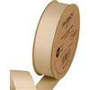 Halbach Seidenbänder Nastro in grosgrain di alta qualità, larghezza: 25 mm, lunghezza: 25 m, nastro regalo sostenibile in poliestere riciclato, ideale come nastro, colore: sabbia