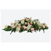 DRW Cuscino di fiori artificiali centro fiori design barca bianco e rosa per matrimoni chiese e cimiteri 20 x 100 x 50 cm