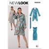 New Look Cartamodello UN6809A per giacca, cintura e vestito da donna, a righe piccole (40-42-46-52)