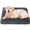 Bizcasa Cuccia Cane Taglia Grande, Ortopedica Cuscino per Cani, Sfoderabile e Lavabile, Base Antiscivolo, Materassino Cane Resistente a Morsi e Graffi Cuccia Gatto, Grigio (L 100 x P 60 x H 8 cm)
