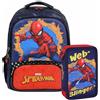 sarcia.eu MARVEL Spider Man SCUOLA KIT per ragazzo: ZAINO rinforzato + ASTUCCIO con materiale scolastico, SET SCUOLA (Spider-Man)