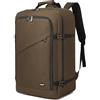 KONO Zaino da Viaggio 55x35x20cm Zaino da Aereo Bagaglio a Mano Zaini Porta PC 15.6 Pollici per Uomo & Donna, Marrone