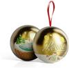Pastiglie Leone Leone dal 1857 Pastiglie Leone al Mandarino, Pallina in Latta Appendibile, Idea Regalo Natale, Colore Oro, 1 x 27g - Dolci Scrigni Incantati