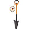 PROFI-PARTNER Vanga con sega a radice - Punta in acciaio al carbonio con denti affilati, manico in vetro febbre, chiave combinata integrata e apribottiglie, 114 cm, smontabile, arancione e nero