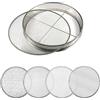 Savita Setaccio da Giardino, 1pz Setaccio in Acciaio Inossidabile da 40cm e 4pz con Maglie da 0,7/2/3/6mm Setaccio per Terreno Setaccio Giardino Combinato Setaccio per Terreno da Giardino Setaccio