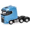 Herpa camion in miniatura DAF XG trattore 3 assi (6x2), azzurro chiaro, miniatura in scala 1:87, pezzo da collezione, Made in Germany, plastica