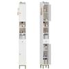 Hzuaneri Armadio Colonna Bagno, Mobile Stretto per la Carta Igienica, Organizzatore Stretto con Ripiani Regolabili, 1 Cassetto, 2 Ante, Mobile Alto per Soggiorno, Camera Da Letto, Bianco, BC28013XV1