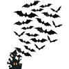 Fonyiunce 120 Pezzi Decorazioni Halloween Pipistrelli Adesivi, Pipistrelli Spaventosi per Halloween, 4 Misure, 3D Pipistrello Vetrofanie, per Finestre di Casa, Feste, Bar, Decorazione della Stanza