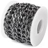 BB Beadthoven Beadthoven - Catena barbazzale in alluminio, 5 m, non saldata, intrecciata, con bobine, maglie in metallo, per la creazione di gioielli, collane, bracciali, orecchini, colore: canna di fucile