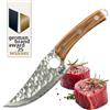 kjøk Premium Coltello Damasco - 67 strati con nucleo giapponese AUS-10 (62±2 HRC) - coltello da chef con manico in legno d'ulivo e foro - affilato a mano, per cucina e BBQ