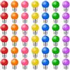 MZYOYO Confezione da 42 Lampadine Colorate,Lampadina LED E27 2W,per esterni, lampadina colorata G45 per luci stringa decorazioni natalizie per feste,rosso verde blu arancione giallo rosa viola