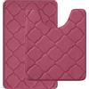Homaxy Set di 2 tappetini da bagno in memory foam, assorbenti e antiscivolo, lavabile, colore: bordeaux