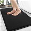 Homaxy Tappeto da bagno in memory foam, morbido, antiscivolo, lavabile, spesso, assorbente, tappetino per il bagno, tappetino per la doccia per il bagno - 40x60 cm, nero