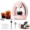 i Cafilas Coffee Maker per caffè macinato, Mini Q Americano 2-in-1 Coffee Brewer,mini One Cup Coffee Brewer/Tea Maker con filtro per caffè, Coffee Maker elettrico Mi ni, 120-240 ml, Rosa