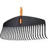 Fiskars OneClick Rastrello L, Ampio Accessorio a Ventaglio per Grandi Superfici Erbose, Sostituzione Facile con un Solo Clic, Larghezza: 51 cm, Nero/Arancione, 1080673