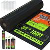 CFTEL 3x100FT Weed Barrier Landscape Tessuto Heavy Duty, 3.2oz Tessuto geotessile durevole, Blocco Giardinaggio Terra Copertura Erba Mat, Weed Control Garden Panno per Paesaggio, Drains francesi, Yard Drive