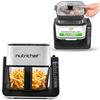 NutriChef Friggitrice ad Aria, Air Fryer Forno Digitale Senza Olio con Cestello o Ciotola Trasparente, Controllo Preciso di Tempo e Temperatura, Perfetta per Pollo, Dolci, Patatine e Bistecca