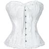 SUKUTU Corsetto Completo da Donna con Decorazioni in pizzo Top aderente in stile Gotico retrò con chiusura Frontale e Biancheria intima Aderente