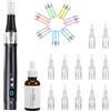 Endim Microneedling Dermapen - Derma pen 0-2,5 mm, micronaghi, rullo Derma Roller, e siero di vitamina C da 30 ml, siero con 20% di vitamina C (12 teste)