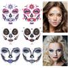 HOWAF 6 Brillantini Viso Halloween, Brillantini Adesivi Strass Adesivi Tatuaggi Halloween Viso Cranio Dia de Los Muertos Glitter viso adesivi per Dia de Los Muertos Costume halloween Decorazioni, E