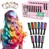 Magicat Gessetti Colorati per Capelli Bambina Halloween 20 Colori + 10 Elastici | Colore temporaneo lavabile e atossico per bambini, senza acqua né phon, gadget e regalo per feste in maschera