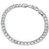 Tuscany Silver Bracciale da Uomo in Argento Sterling con Catena Curb da 5.8 mm di Lunghezza 20 cm/8